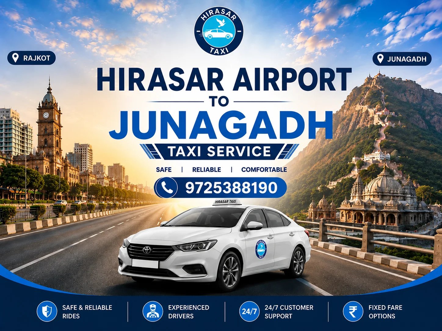 Hirasar Airport to Junagadh Taxi