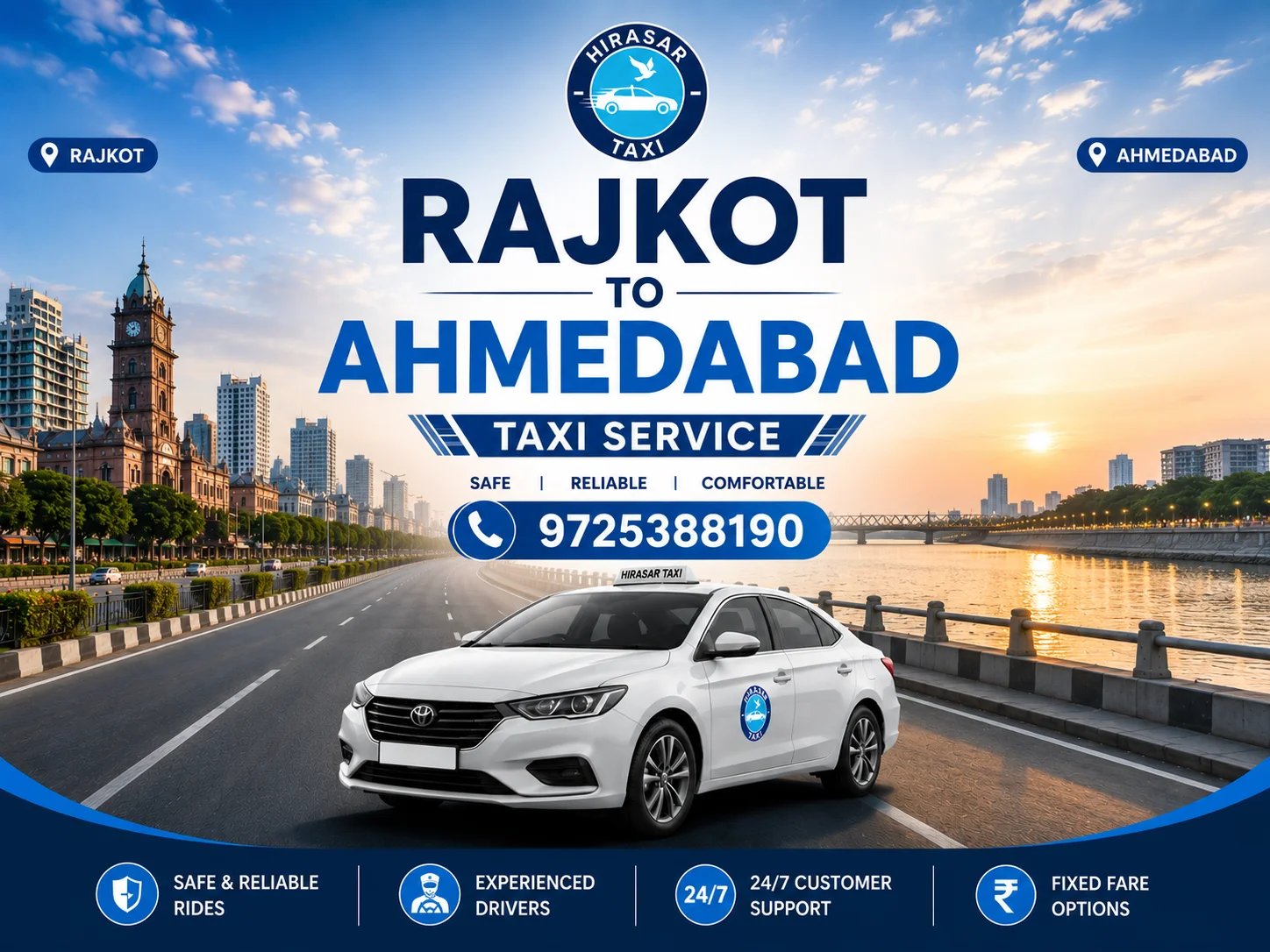 Rajkot to Ahmedabad Taxi